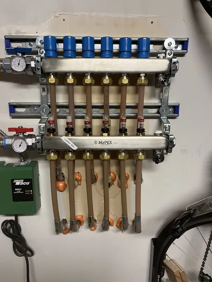 Plumber performing Gas Line Installation at a residential property in Castle Shannon